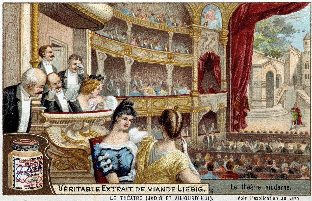 Teatr w XIX wieku - naklejka reklamowa Liébiga autorstwa Unknown artist