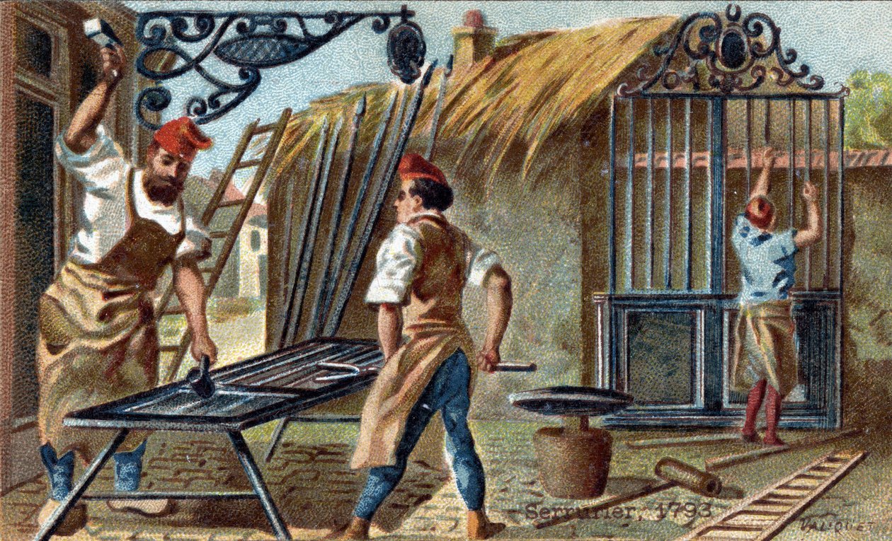 Zawód ślusarza w 1793 r. autorstwa Unknown artist