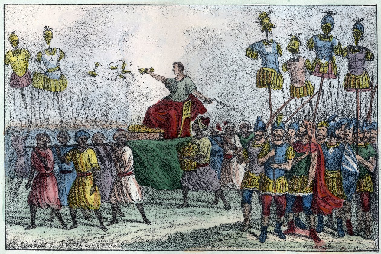 Triumf Bélisaire (Belizariusz) (w. 505-565), generał bizantyński. Przejmuje Afrykę Północną od Wandalów w 533-534.in „L