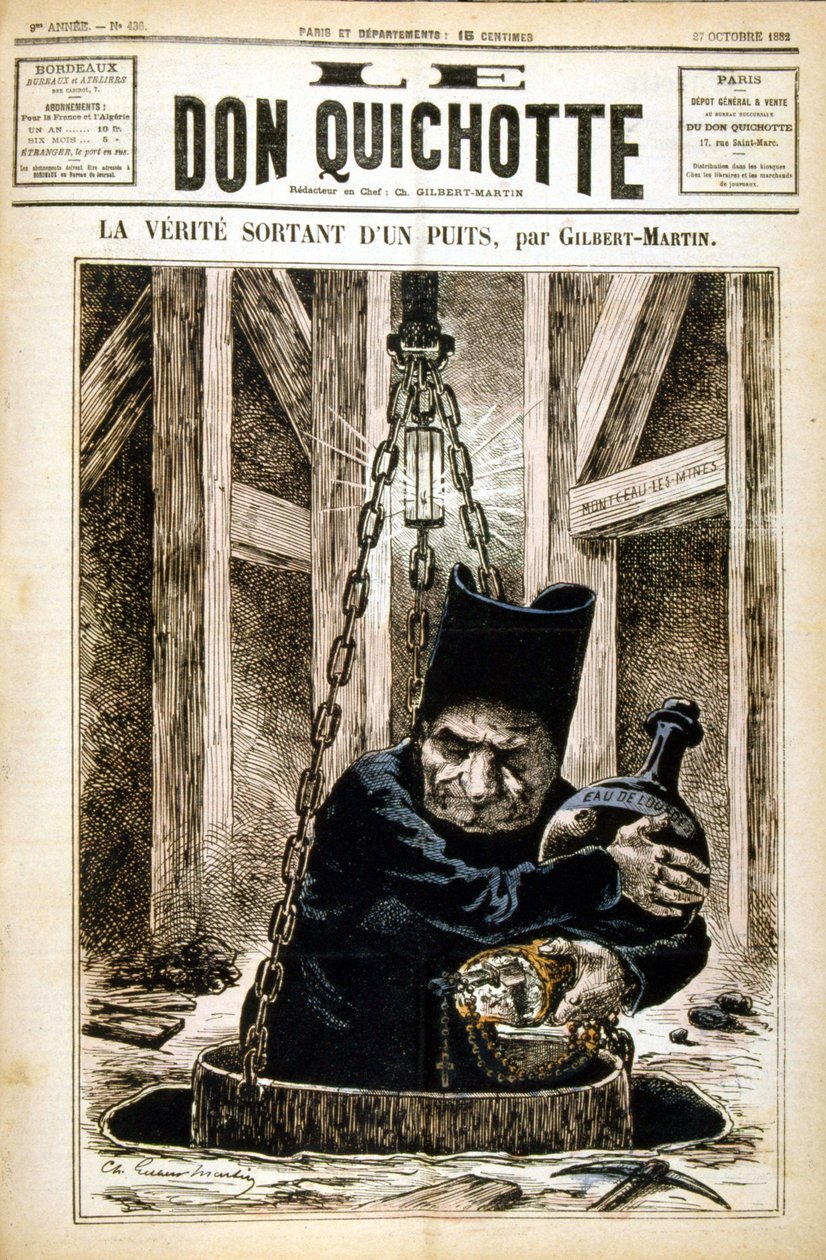 Prawda wychodząca ze studni - w Le Don Kichot z 27.10.1882 autorstwa Unknown artist