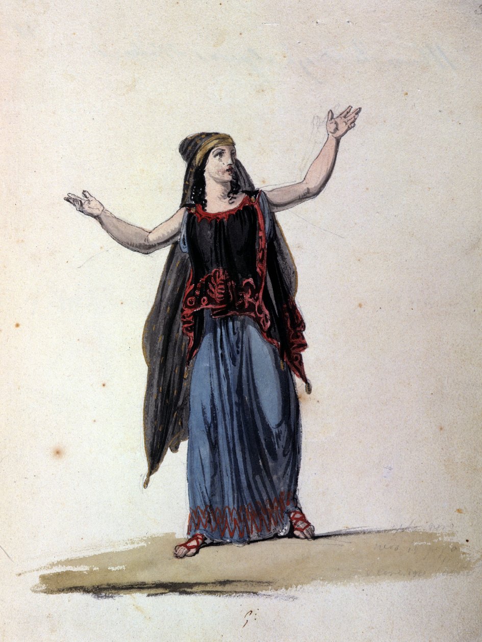 Czarownica Medea po cyklu Argonautów. Rysunek z XIX wieku. autorstwa Unknown artist