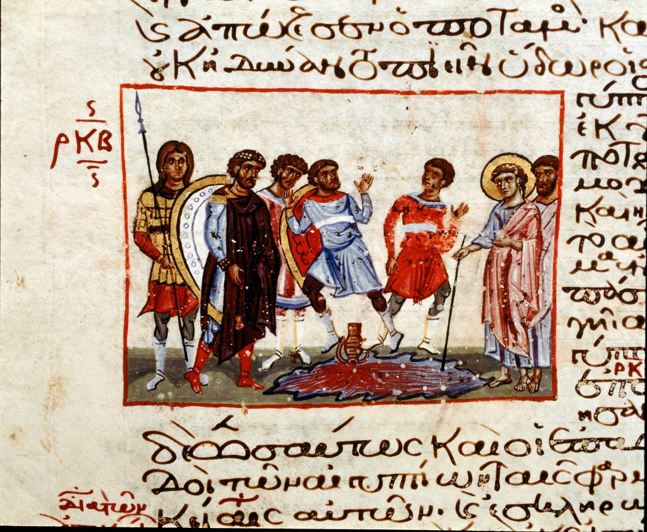 Rany Egiptu: woda Nilu zamieniła się w krew Miniatura z „Codex de l