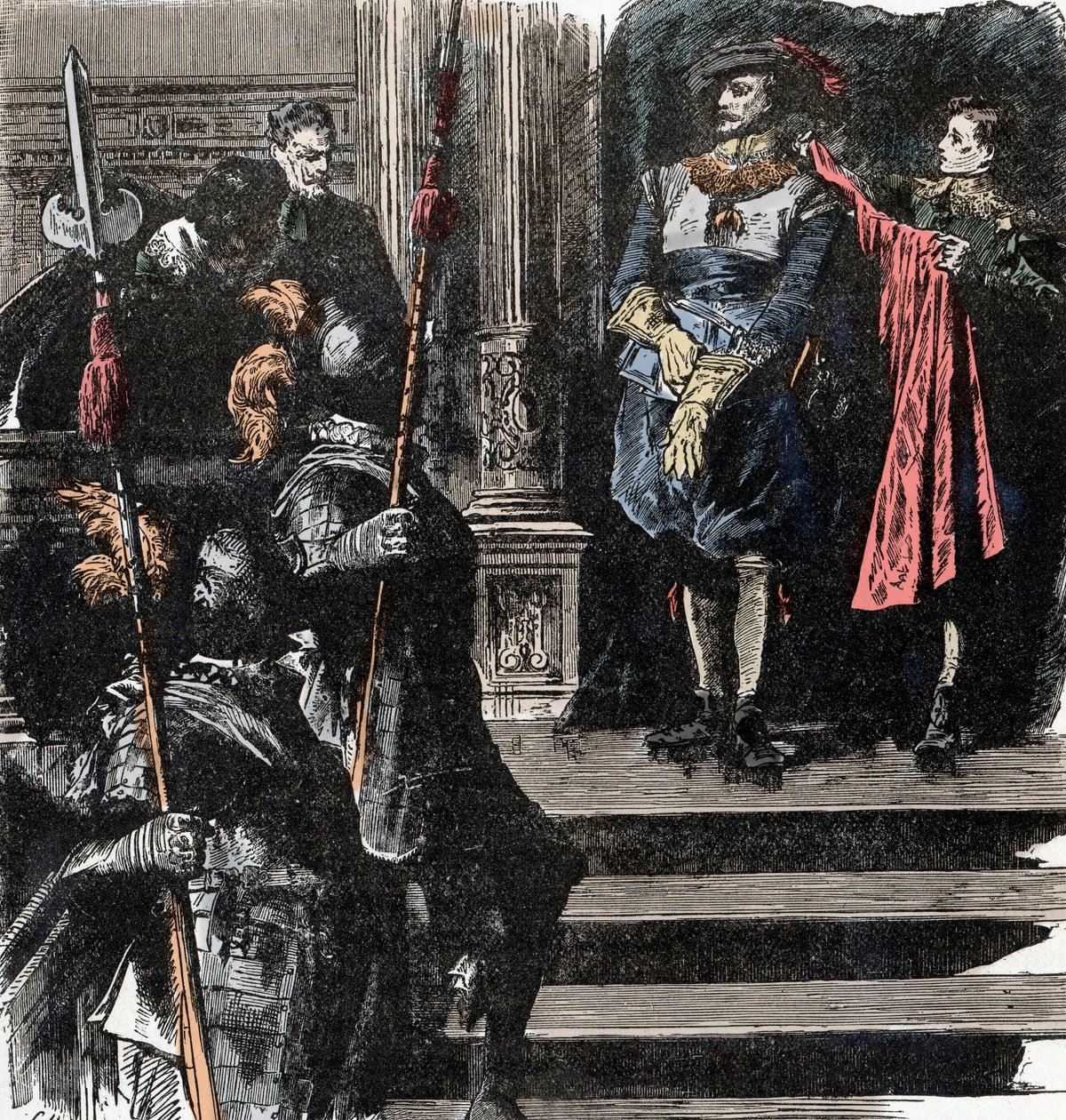 Wojna trzydziestoletnia: Książę Friedlandu wycofuje się z wojska - Wojna trzydziestoletnia (1618-1648): Albrecht (Albert) von Wallenstein (Waldstein) (1583-1634) wycofuje się z urzędu na czele armii, 24 stycznia autorstwa Unknown artist