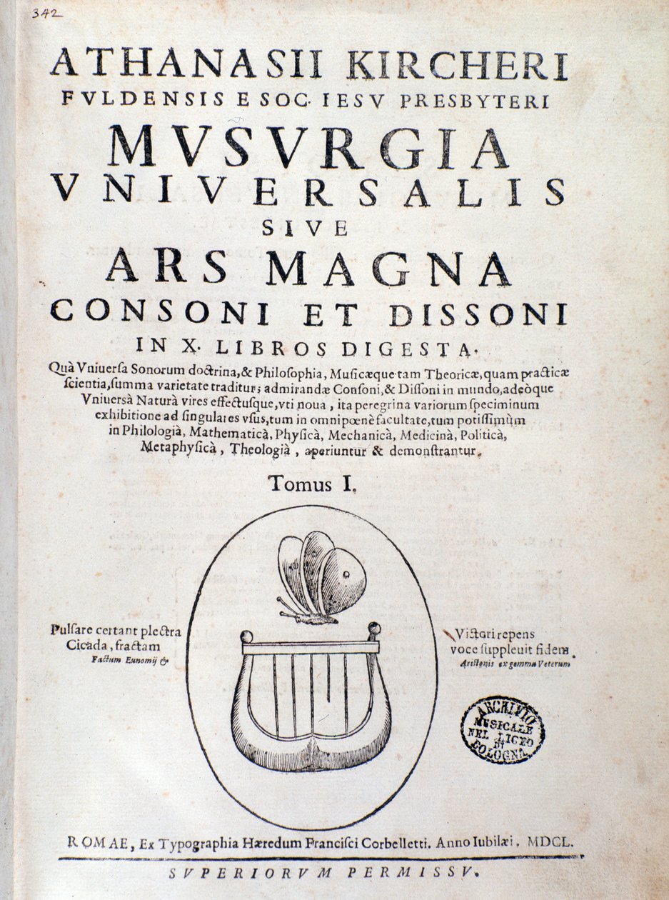 Strona tytułowa Musurgii (1650) autorstwa Unknown artist