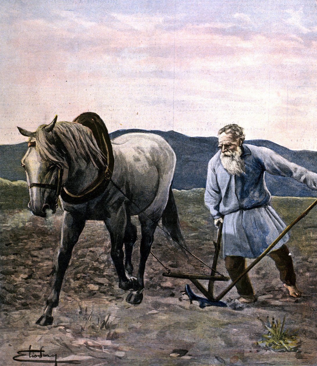 Orka Tołstoja. Grawerowanie pod koniec XIX wieku. autorstwa Unknown artist