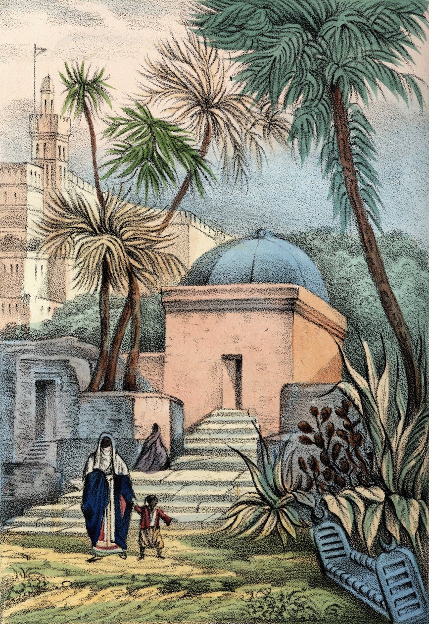 Groby mauretańskich mieszkańców Algieru na cmentarzu Bab-el-Oued autorstwa Unknown artist