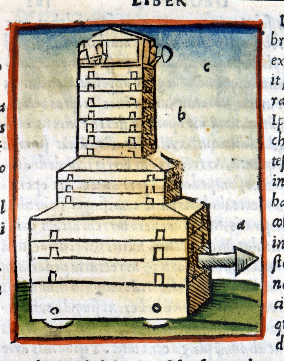 Żółw, czołg - w „De architectura” Vitruvy z 1630 r. autorstwa Unknown artist