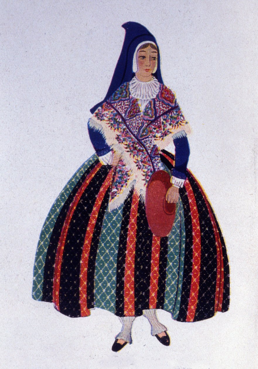 Tradycyjny kostium Bearn Maiden autorstwa Unknown artist