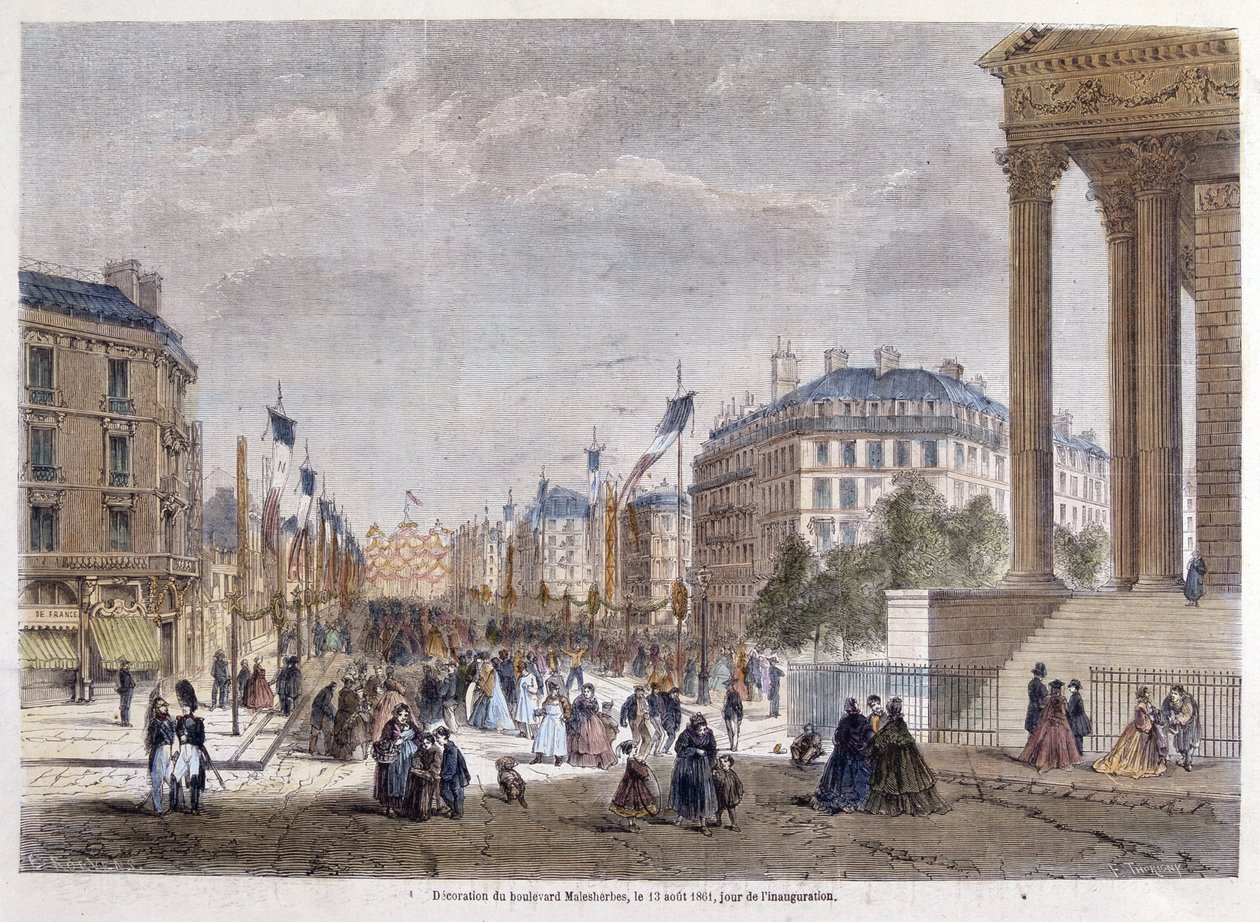 Przemiany Paryża w okresie II Cesarstwa, Haussmann Paryż. Inauguracja Boulevard Malesherbes (prace Haussmanna) autorstwa Unknown artist