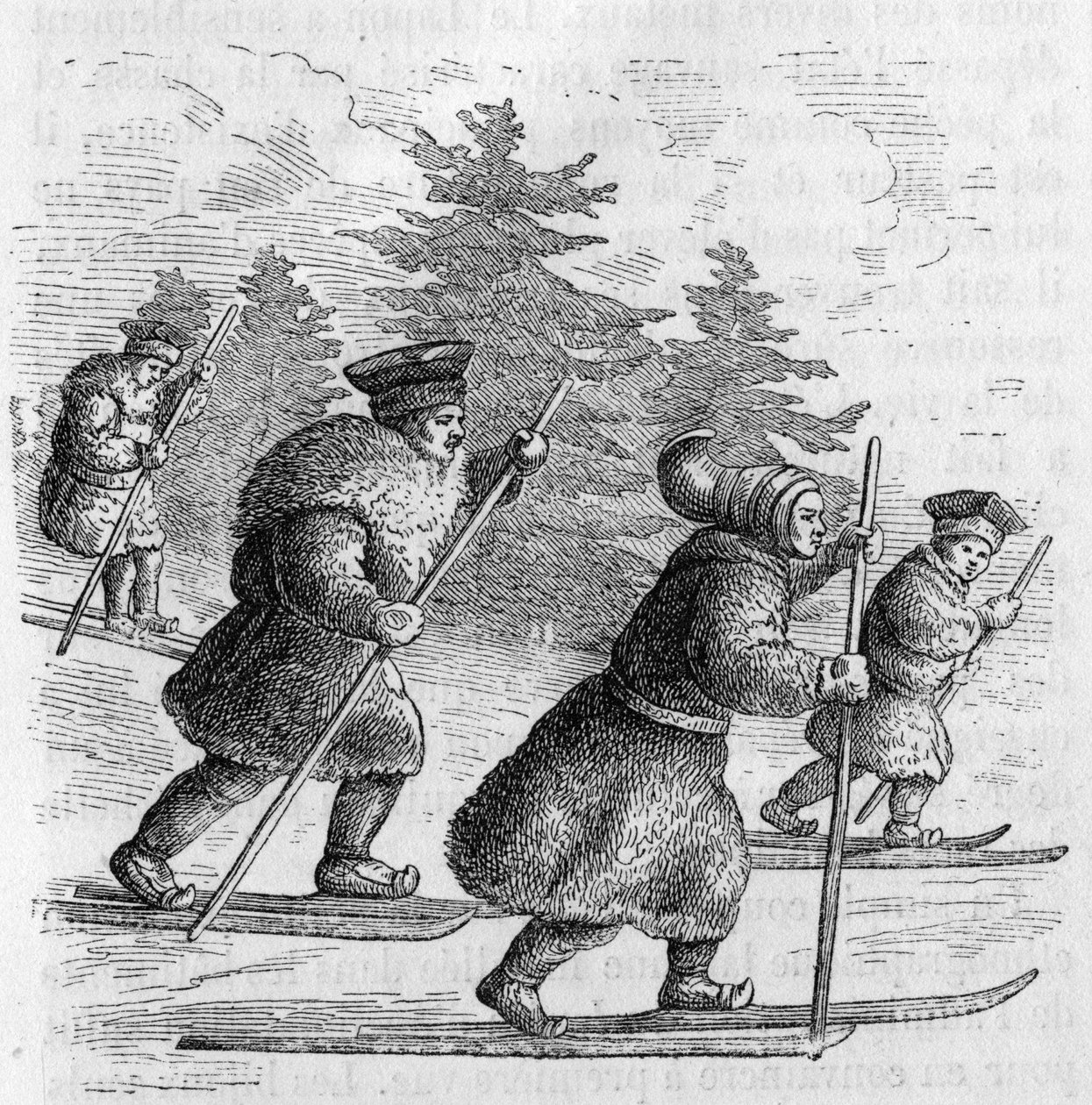 Transport w Laponii: Laps i ich łyżwy. autorstwa Unknown artist