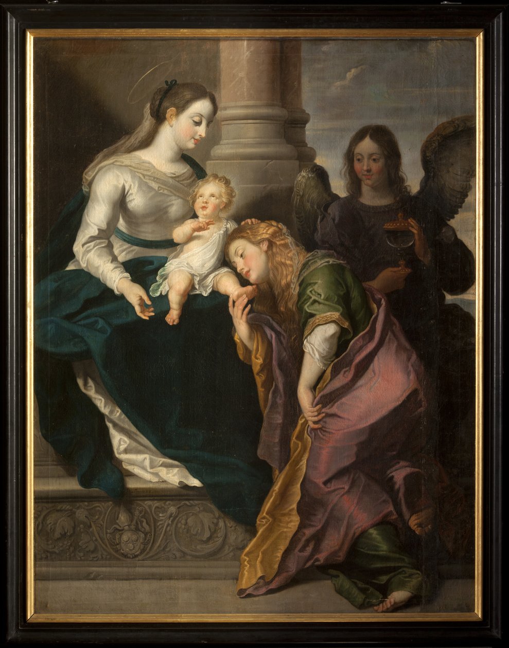 Tryptyk. Obraz. Sygn. L. Segers (?). Tarcza z napisem Omnia enpitras (?). 1627. autorstwa Unknown artist