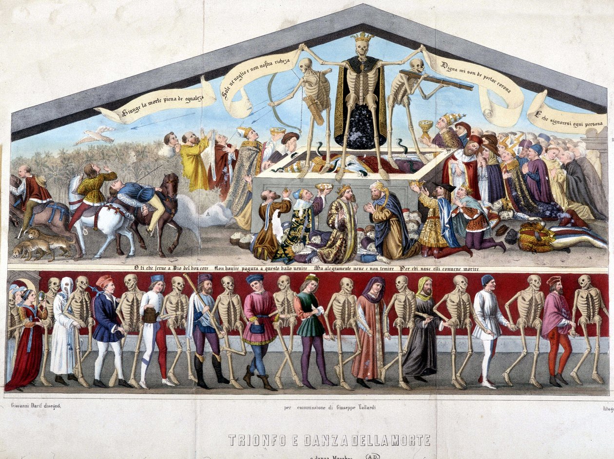 Triumf śmierci i makabryczny taniec autorstwa Unknown artist