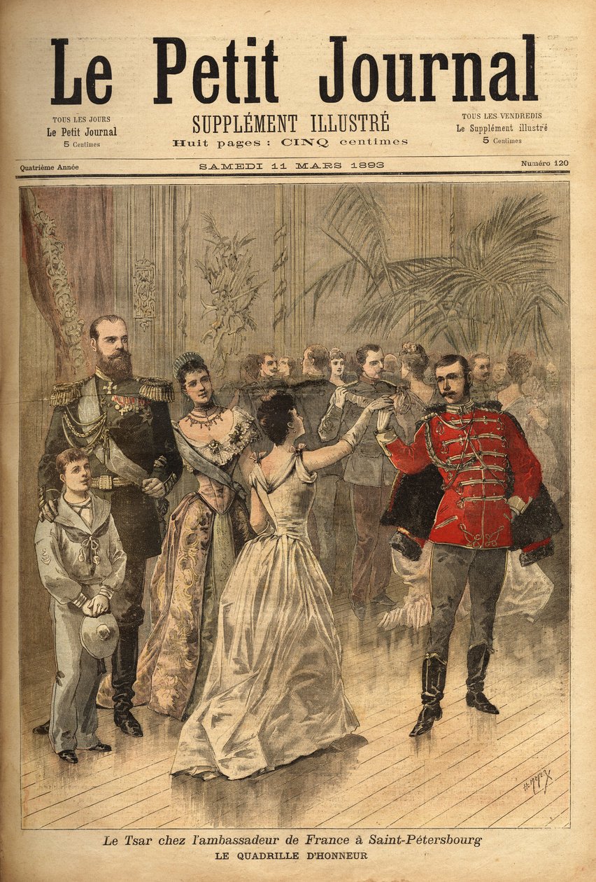 Car Aleksander III (1815-1894) tańczy quadrille d
