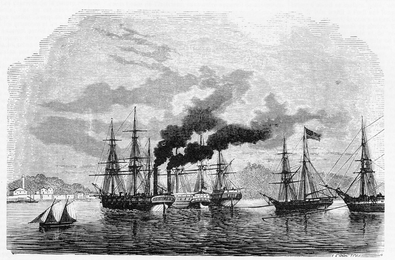 Historia USA: Parowiec autorstwa Unknown artist