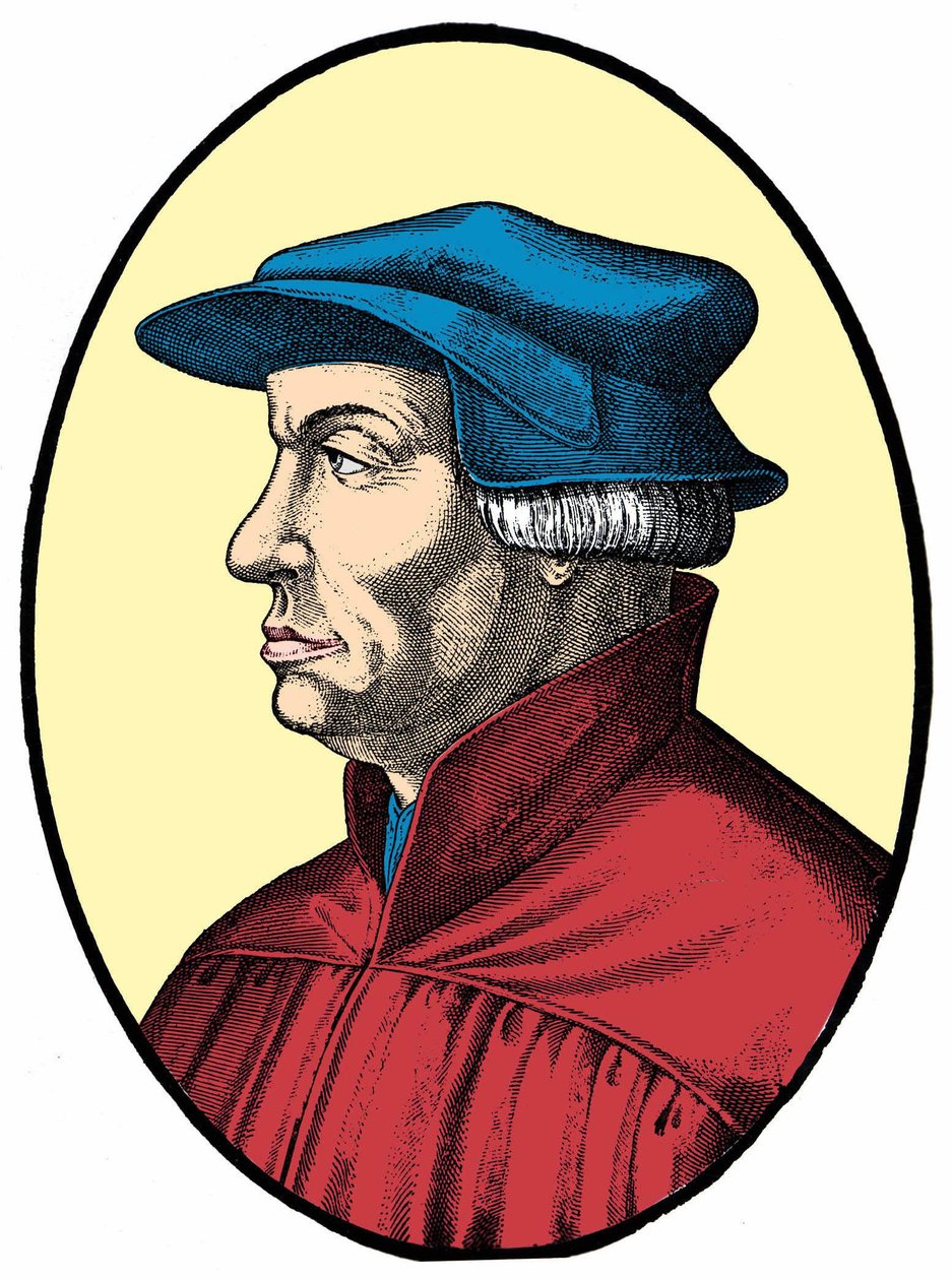 Ulrich lub Huldrych Zwingli (1484-1531), szwajcarski reformator religijny. autorstwa Unknown artist