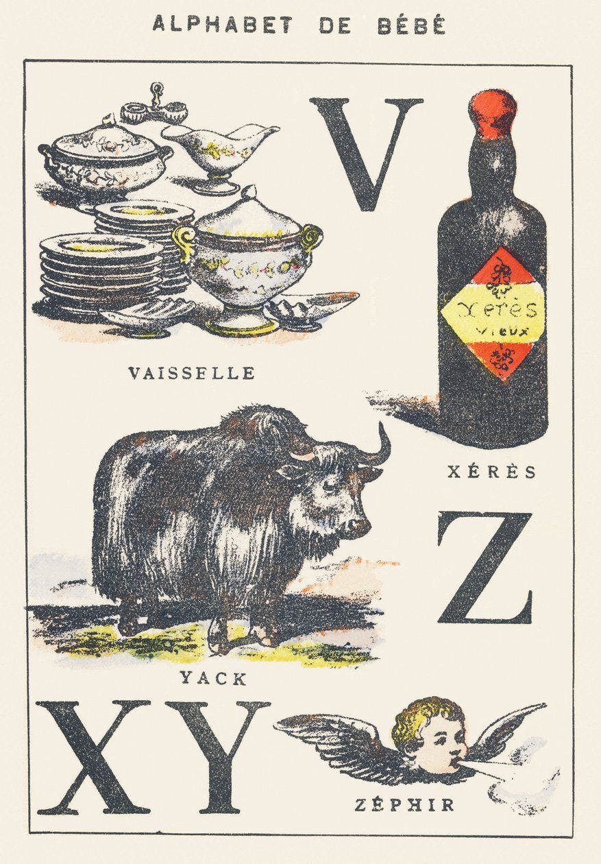 V X Y Z: naczynia, xeres, jak, zefir autorstwa Unknown artist
