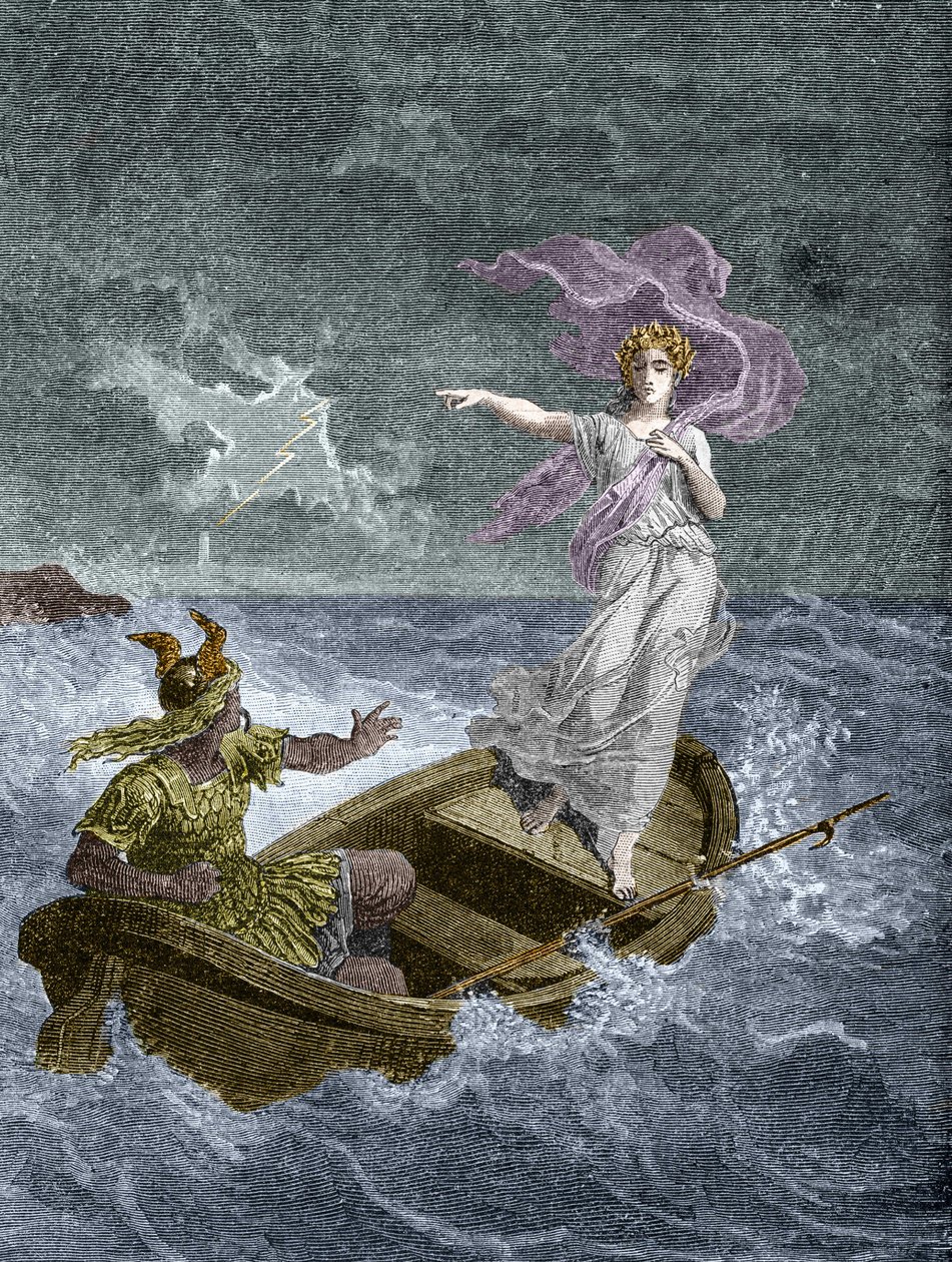 Wercyngetoryks i druidka. W „Historii magii nadprzyrodzonego świata i Fatality w czasie i narodach” red. Furne Jouvet et et Cie (1880). autorstwa Unknown artist