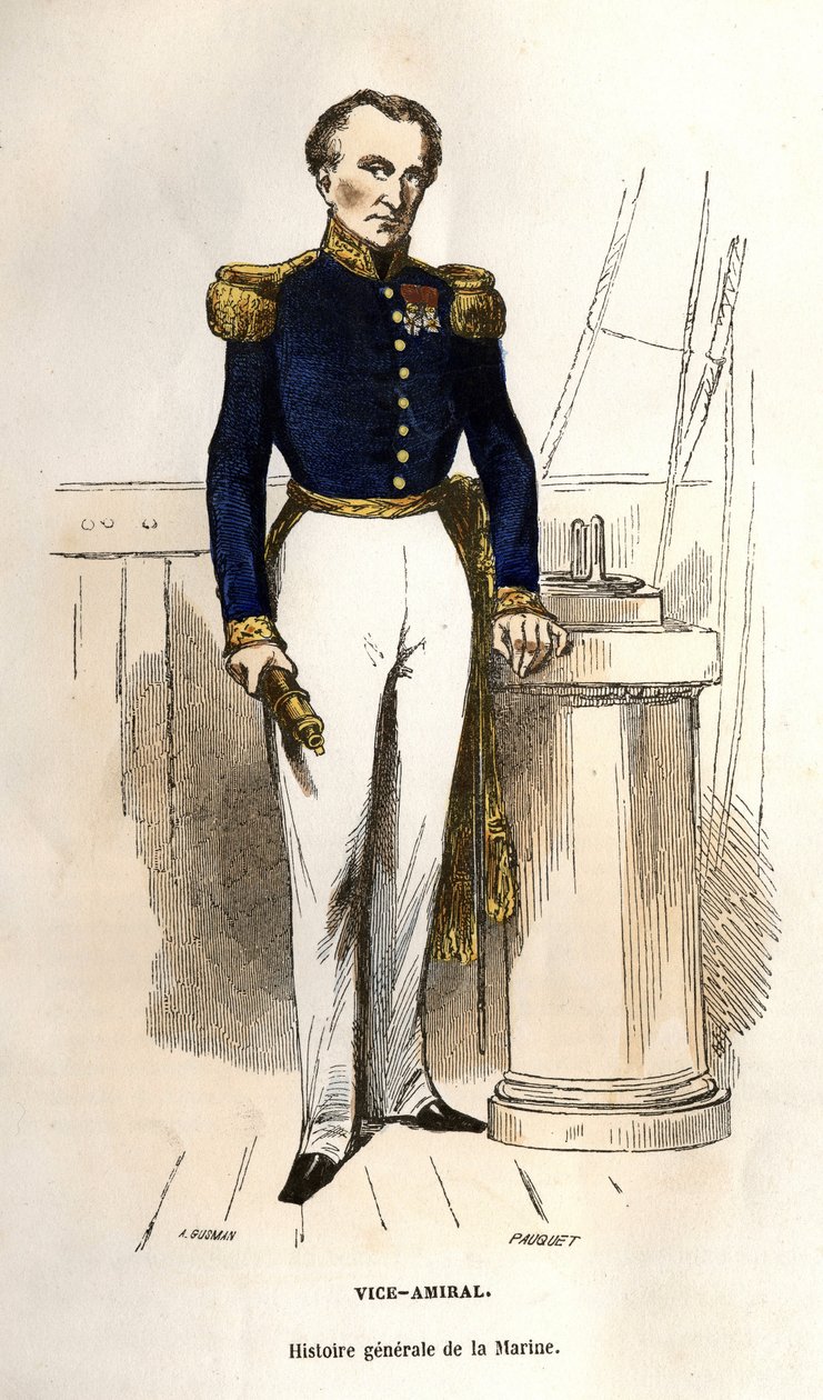 Vice Admiral.W „Ogólnej historii marynarki wojennej”” Van Tenac autorstwa Unknown artist