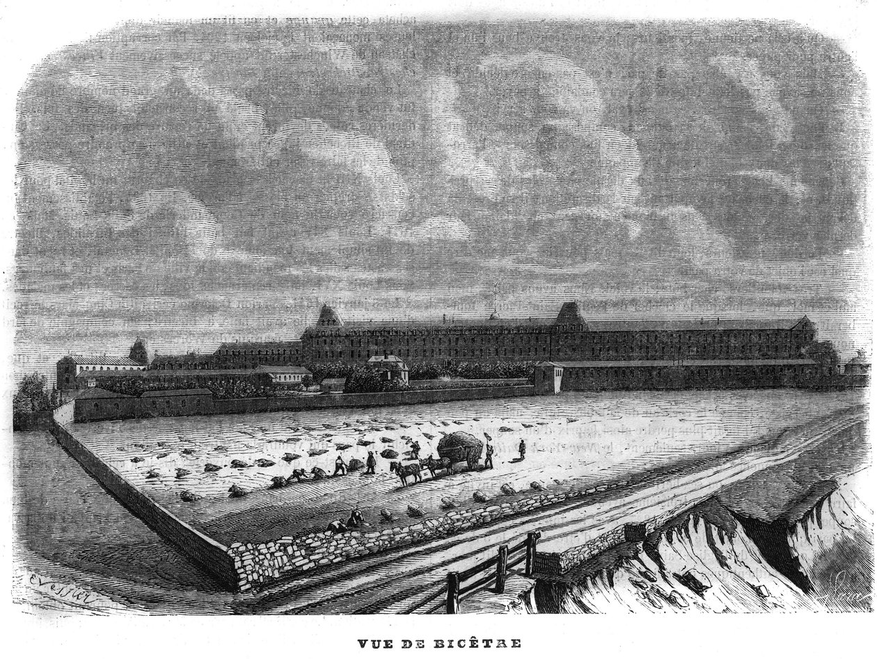 Widok na Bicetre pod Paryżem w 1858 roku. autorstwa Unknown artist