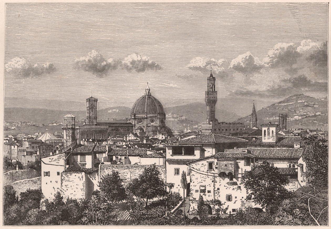 Widok Florencji w XIX wieku autorstwa Unknown
