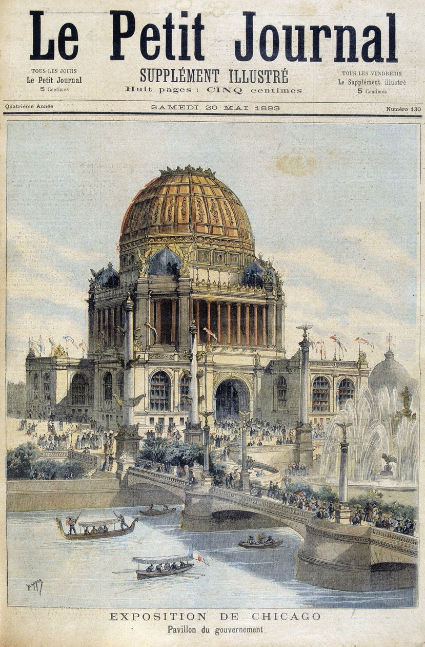 Widok na wystawę w Chicago: Pałac Rządu – w „”The Petity Journal”” autorstwa Unknown artist