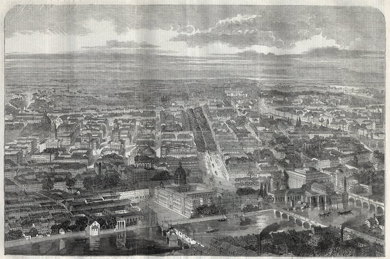 Widok na Berlin (Berlino) w 1858 roku. autorstwa Unknown artist