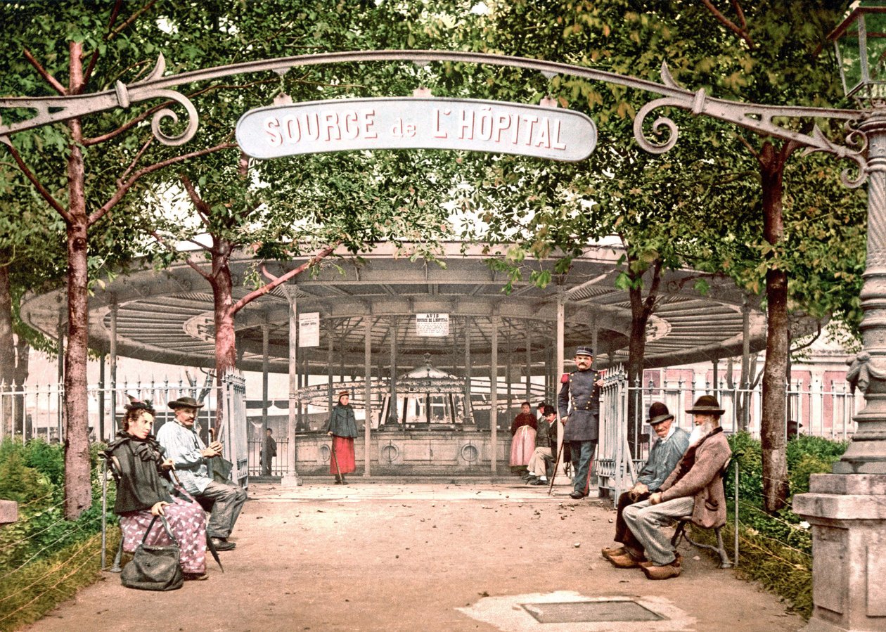 Widok Szpitala Vichy: Źródło Szpitala. Photochrome SD. v. 1890. autorstwa Unknown artist