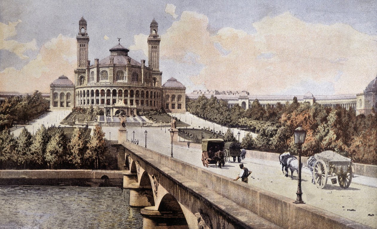 Widok na Palais du Trocadero (Paryż) w 1898 roku. autorstwa Unknown artist