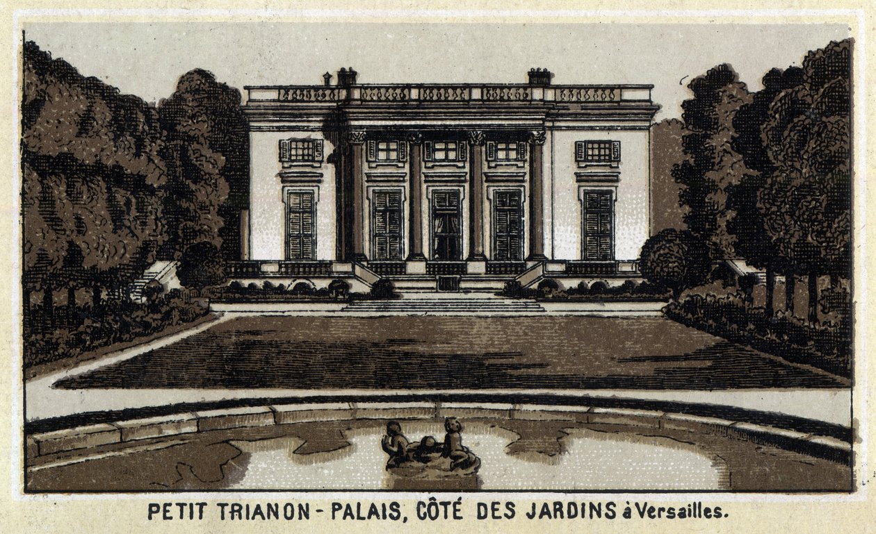 Widok na Peer Trianon w ogrodach Wersalu. autorstwa Unknown artist