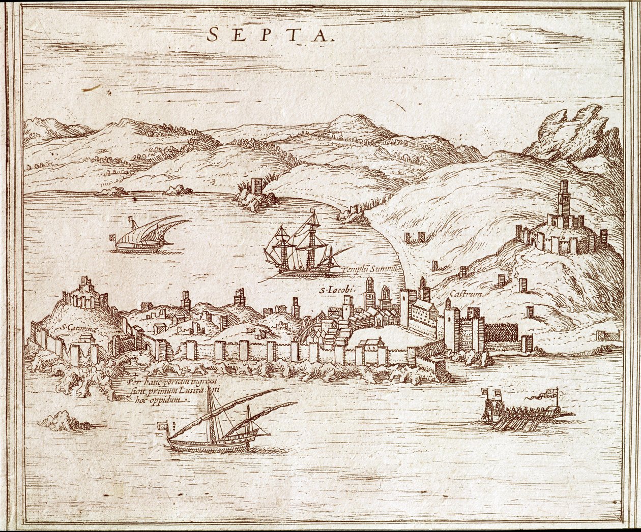 Widok na miasto Ceuta autorstwa Unknown artist