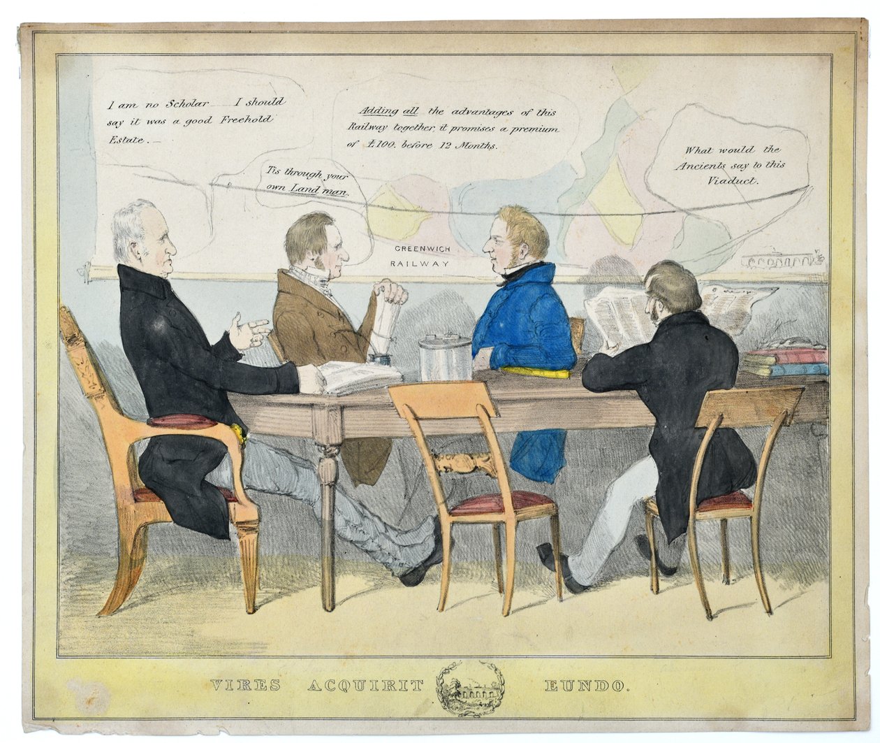 Vires Acquirit Eundo (Zbieramy siły w miarę upływu czasu), ok. 1835 (ręcznie kolorowana litografia na papierze) autorstwa Unknown artist
