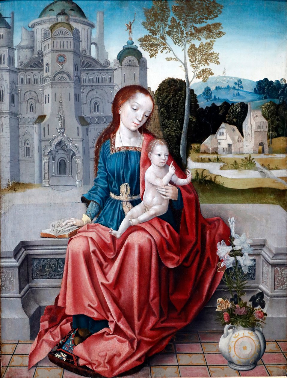 Dziewica z Dzieciątkiem, Szczegół, 1520-30 autorstwa Unknown