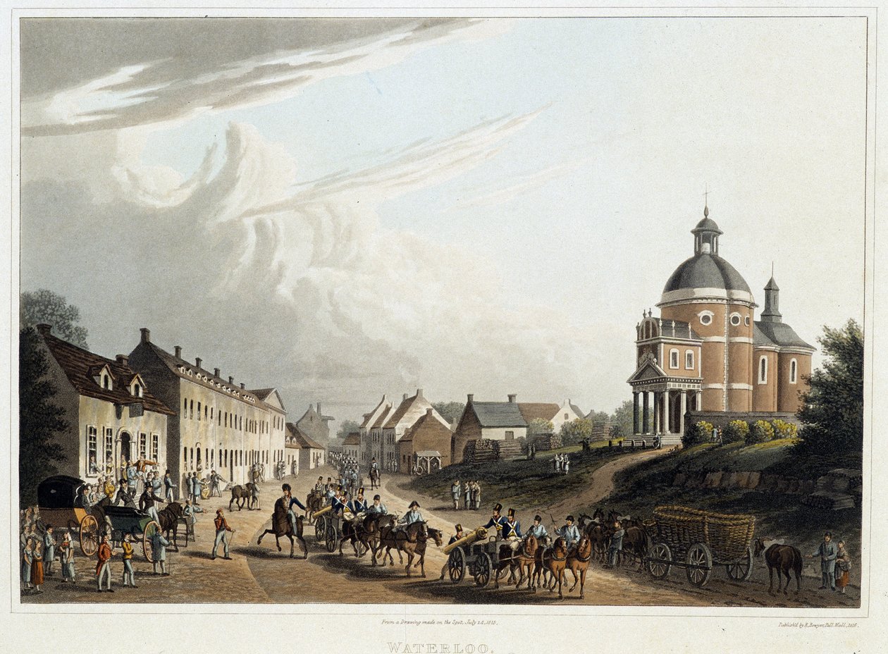 Waterloo: konwój francuskich armat wraca z frontu, 24 lipca autorstwa Unknown artist