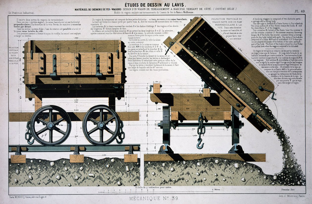 Wagon do robót ziemnych kolei zachodniej autorstwa Unknown artist
