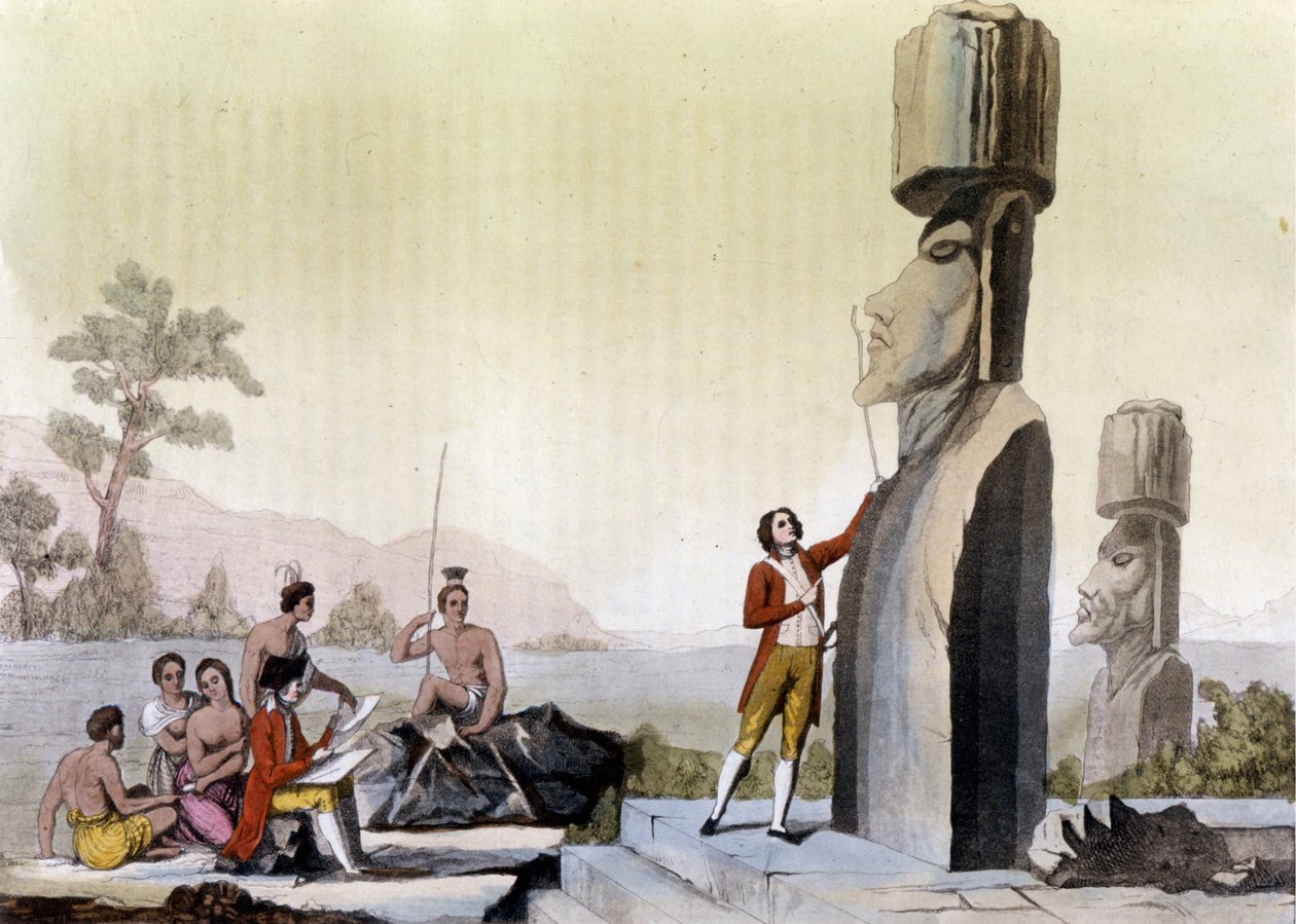 ludzie Zachodu (w tym Jean-Francois Galaup, hrabia La Perouse (Jean Francois Laperouse autorstwa Unknown artist