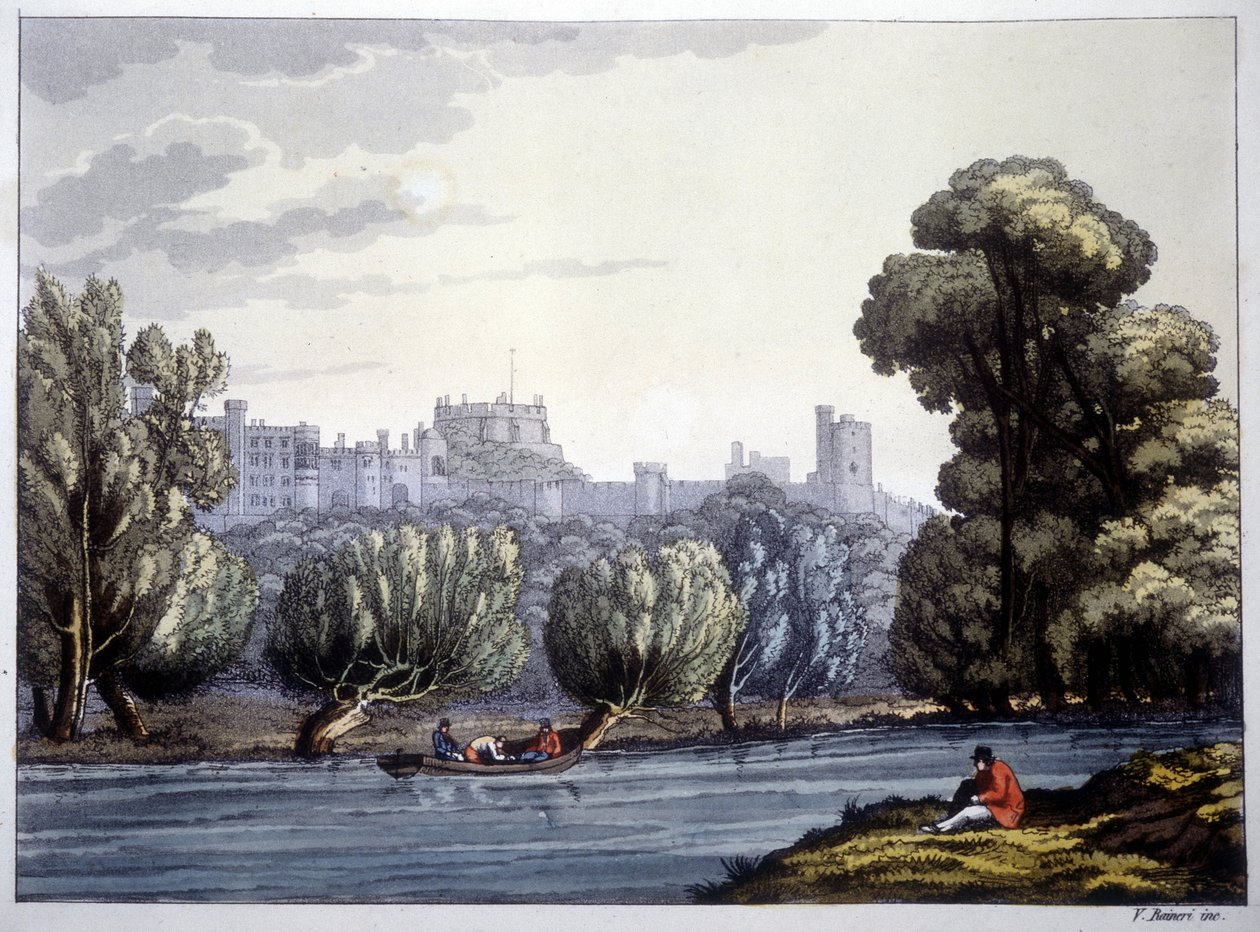 Zamek Windsor nad Tamizą. autorstwa Unknown artist