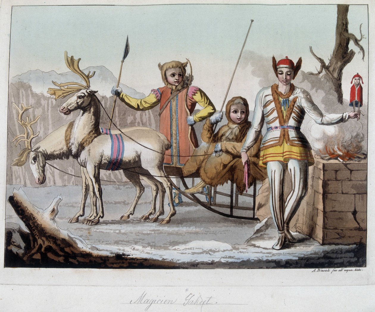 Czarodziej Jakut, Syberia. W „”Starym i współczesnym stroju”” autorstwa Unknown artist