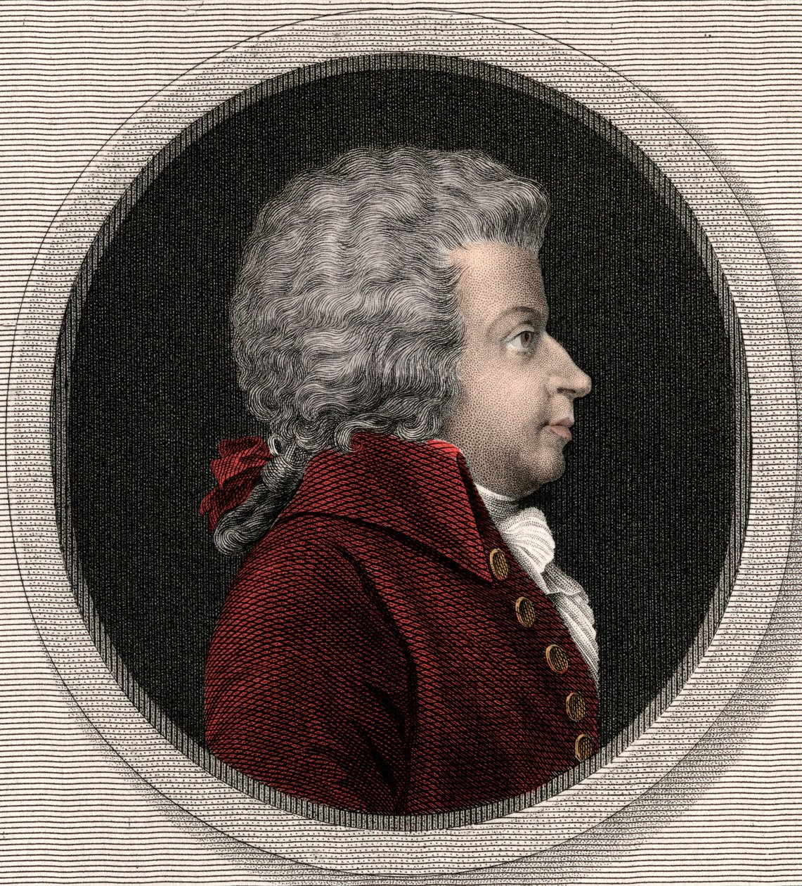 Wolfgang Amadeus Mozart 1756-1791 - grawerunek - XIX wiek autorstwa Unknown artist