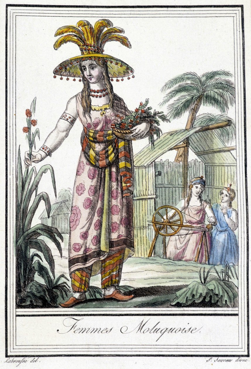 Kobieta z Wysp Moluckich (Indonezja). autorstwa Unknown artist