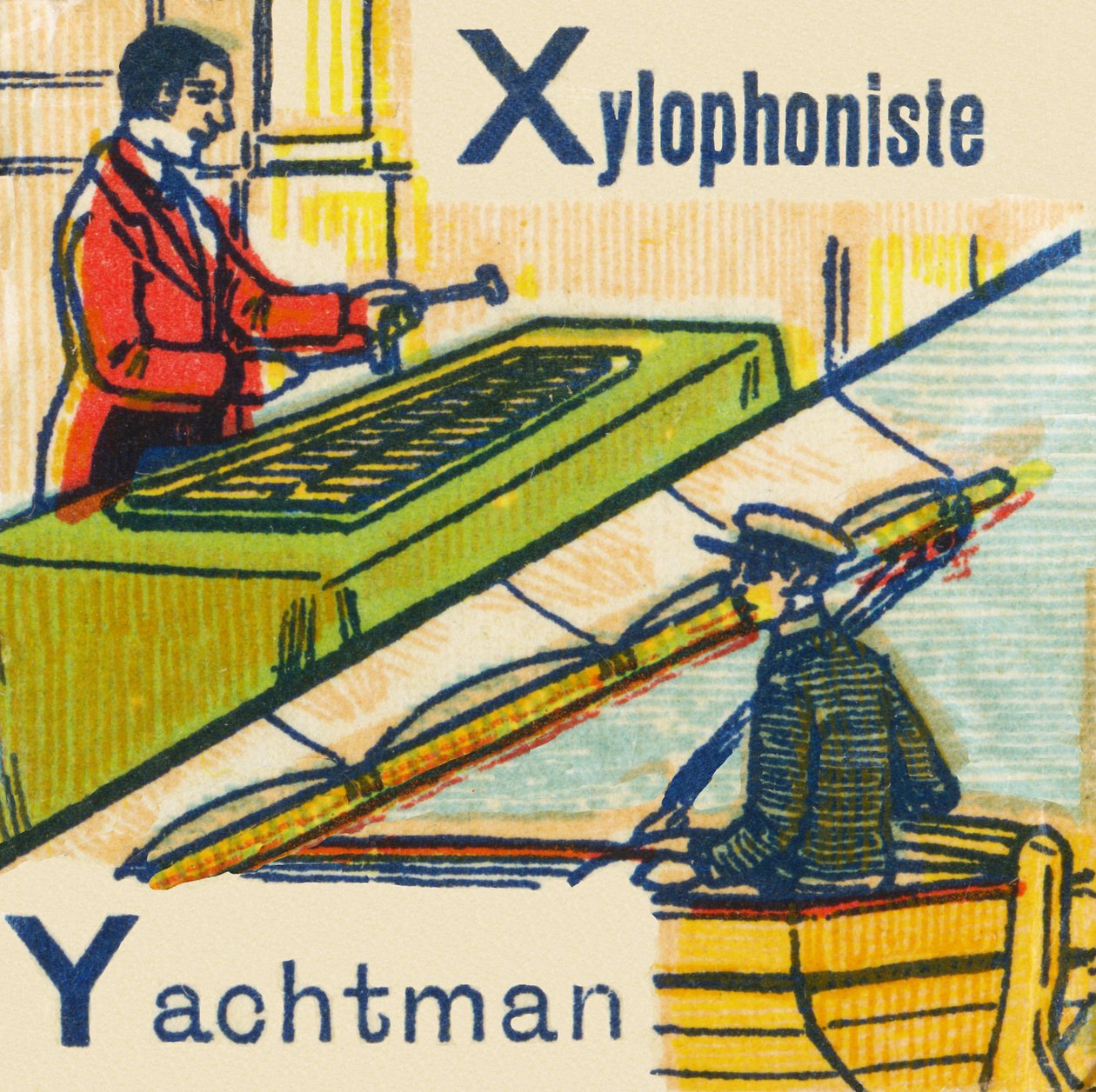 X jako ksylofonista Y jako Yachtman autorstwa Unknown artist