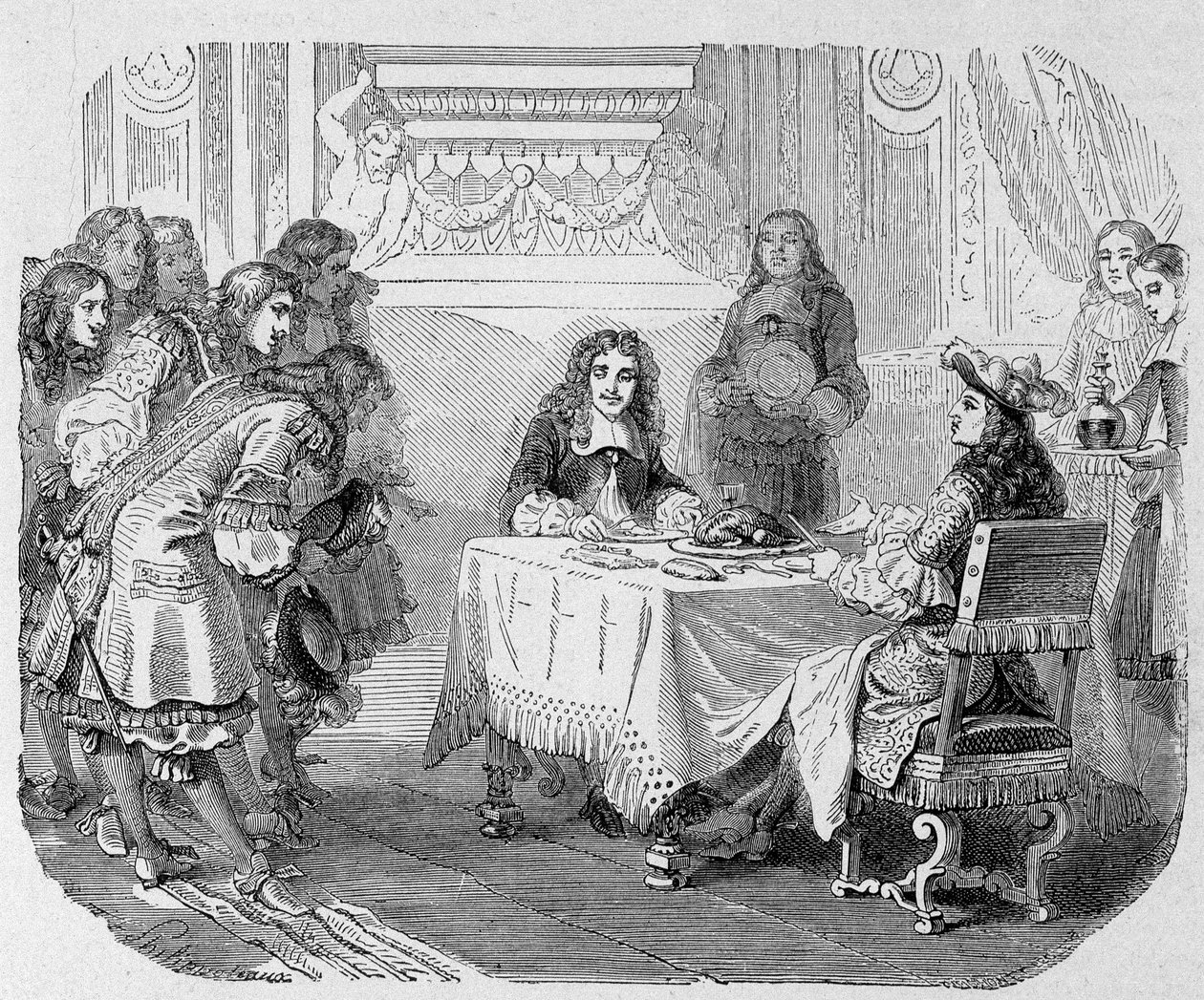 Widzicie, panowie, powiedział król, zajęty jedzeniem Moliera: Ludwika XIV i Moliera - w „Paryżu przez wieki”” autorstwa Unknown artist