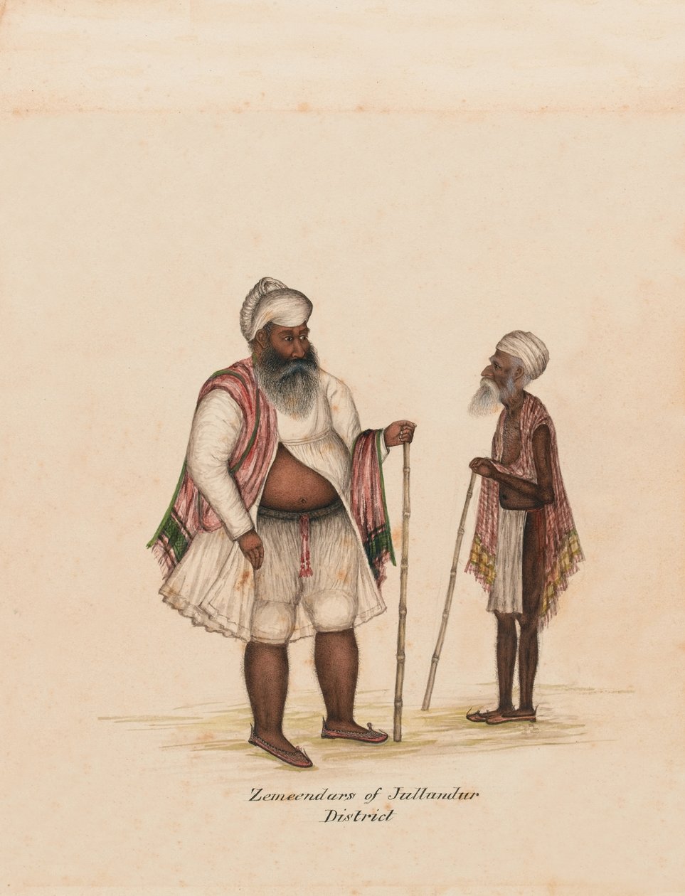 ? Zemendars z Jullundur District ?, ok. 1850 autorstwa Unknown