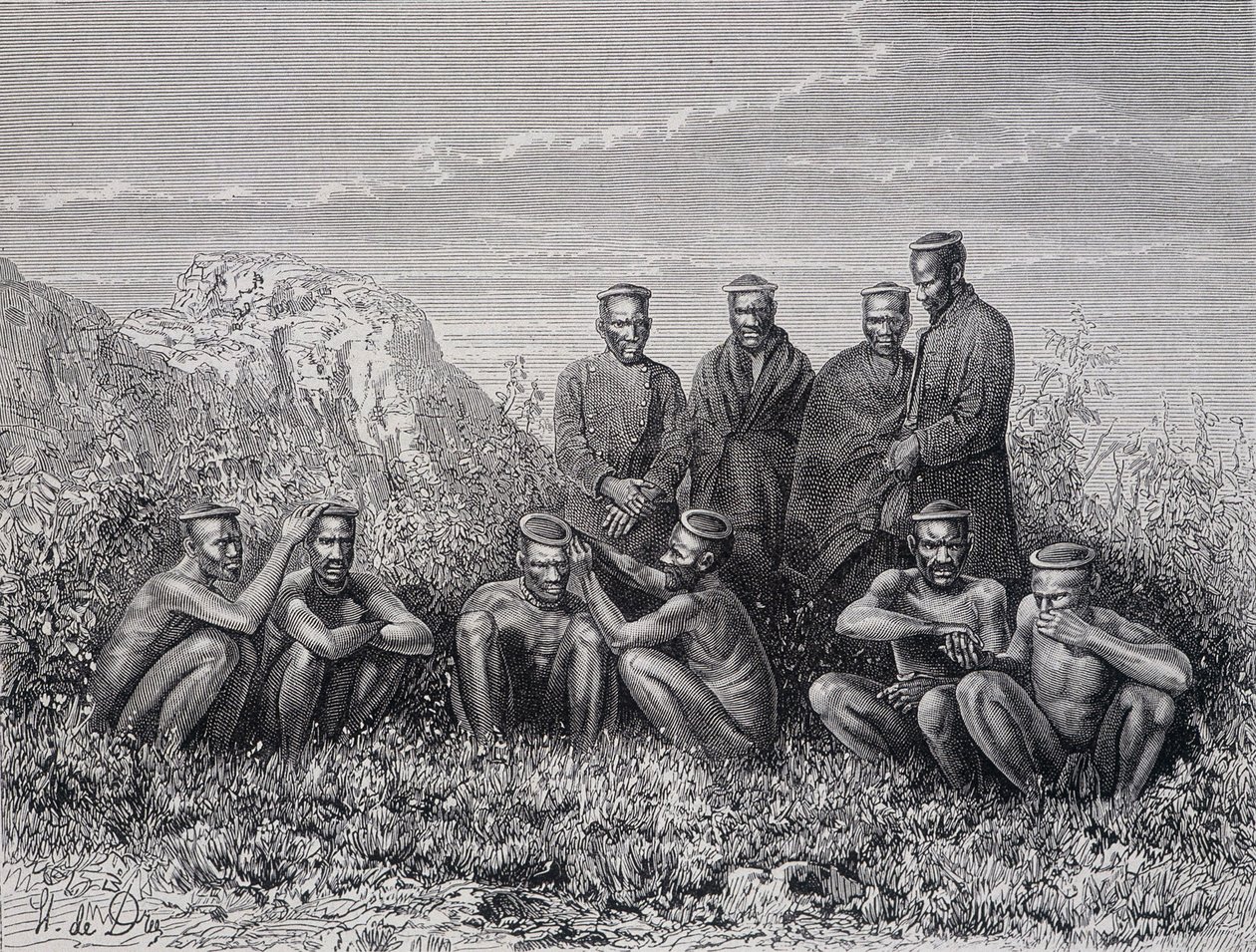 Zulu Cafres (plemię Ring-Kop) autorstwa Unknown artist