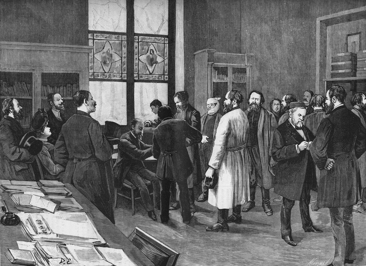 w gabinecie Ludwika Pasteura w 1886 roku. autorstwa Unknown artist