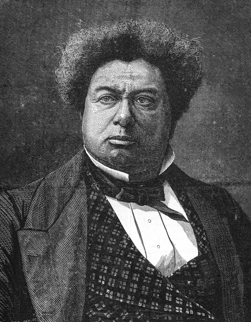 portret ojca Aleksandra Dumasa. Francuski powieściopisarz i dramaturg (1802-1870). autorstwa Unknown artist