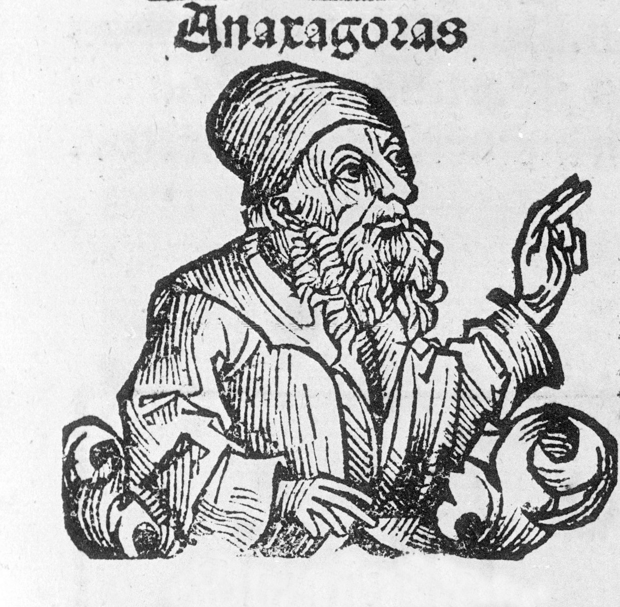 portret Anaksagorasa z Clazomenae. po grecku Anaksagoras filozof grecki (500 do 428 pne) XIX w. (rycina) autorstwa Unknown artist