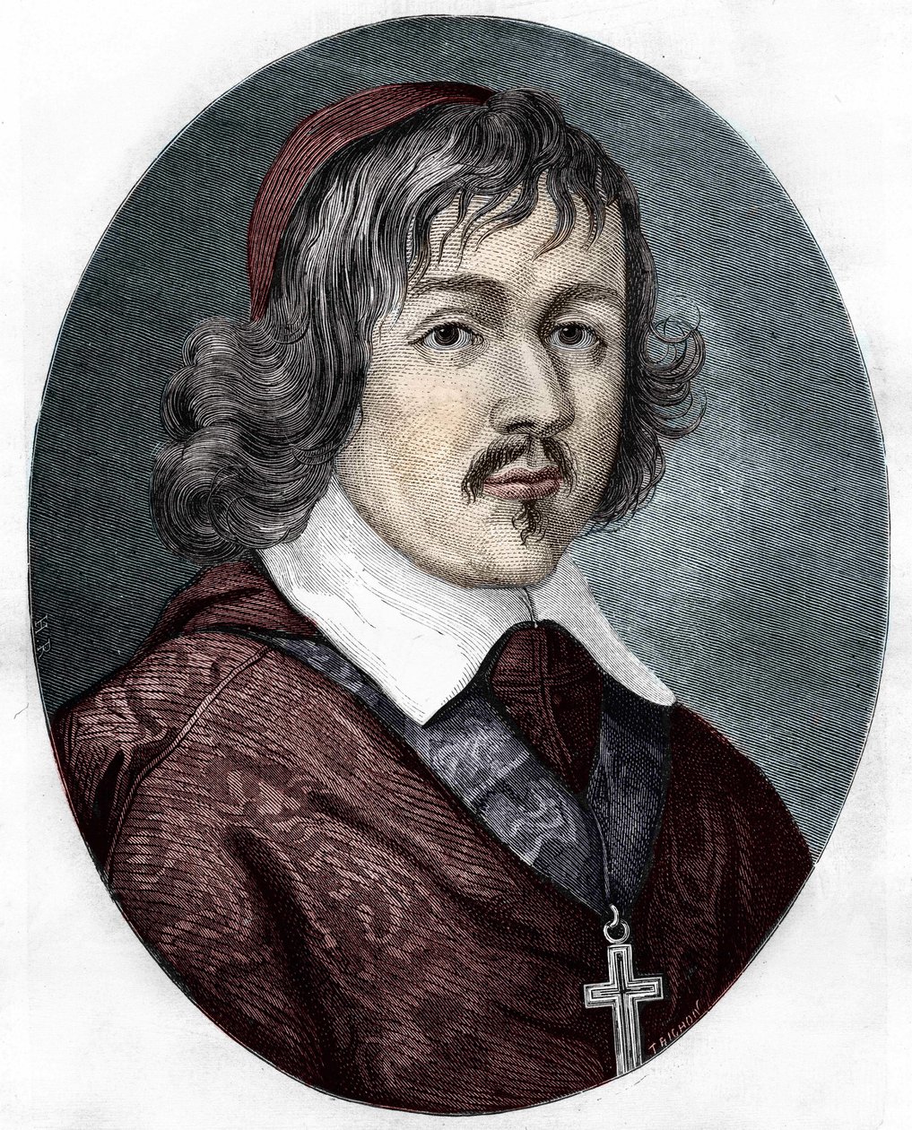 portret kardynała de Retz (Jean Francois Paul de Gondi (Jean-Francois-Paul de Gondy) (1614-1679), koadiutor paryskiego archeweka, francuski pisarz i polityk. autorstwa Unknown artist