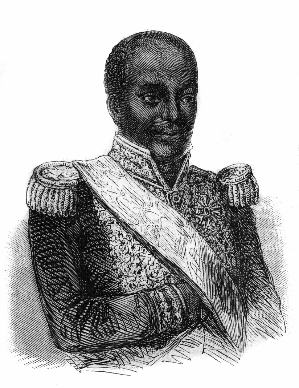 portret Faustina Soulouque (1782-1867), prezydenta (1847-1849) i cesarza (1849-1859) Haiti pod imieniem Faustyna I. autorstwa Unknown artist