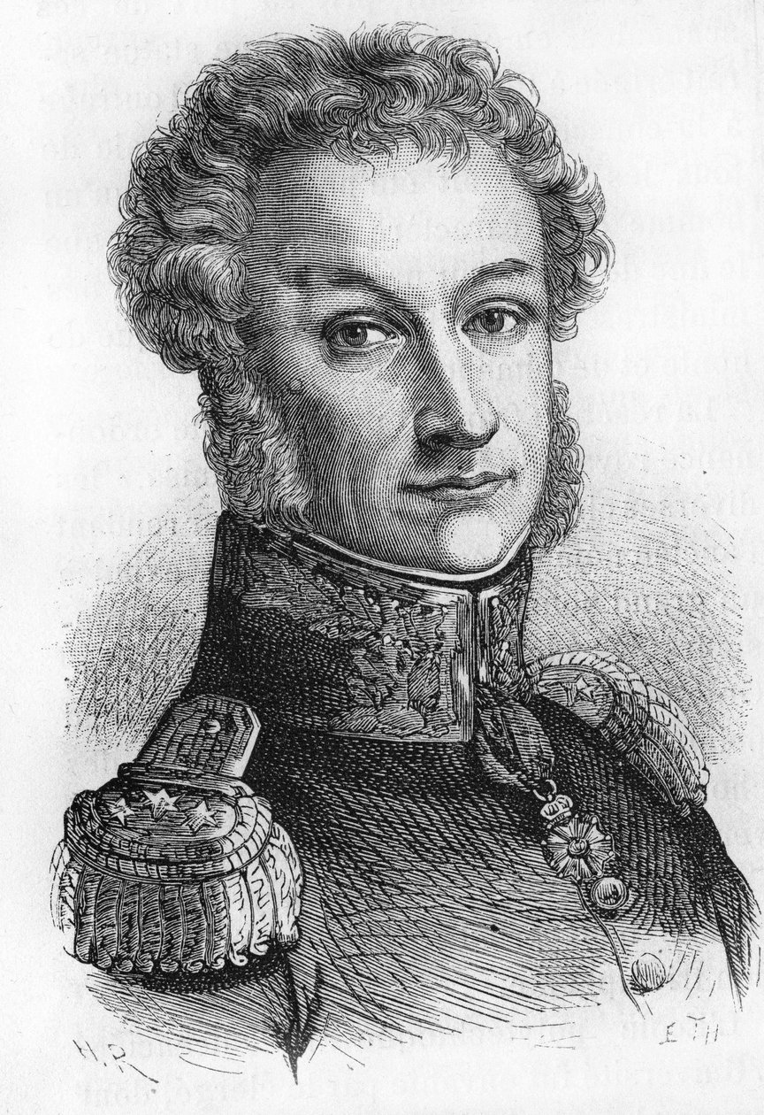 portret generała Cambronne. Viccount Cambronne. francuski generał (1770 do 1842). autorstwa Unknown artist