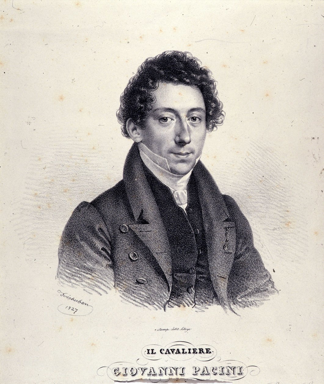 portret Giovanniego Paciniego, włoskiego kompozytora (1796-1867). autorstwa Unknown artist